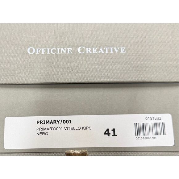 OFFICINE CREATIVE leather low-top sneakers in black Size 41/ US 8